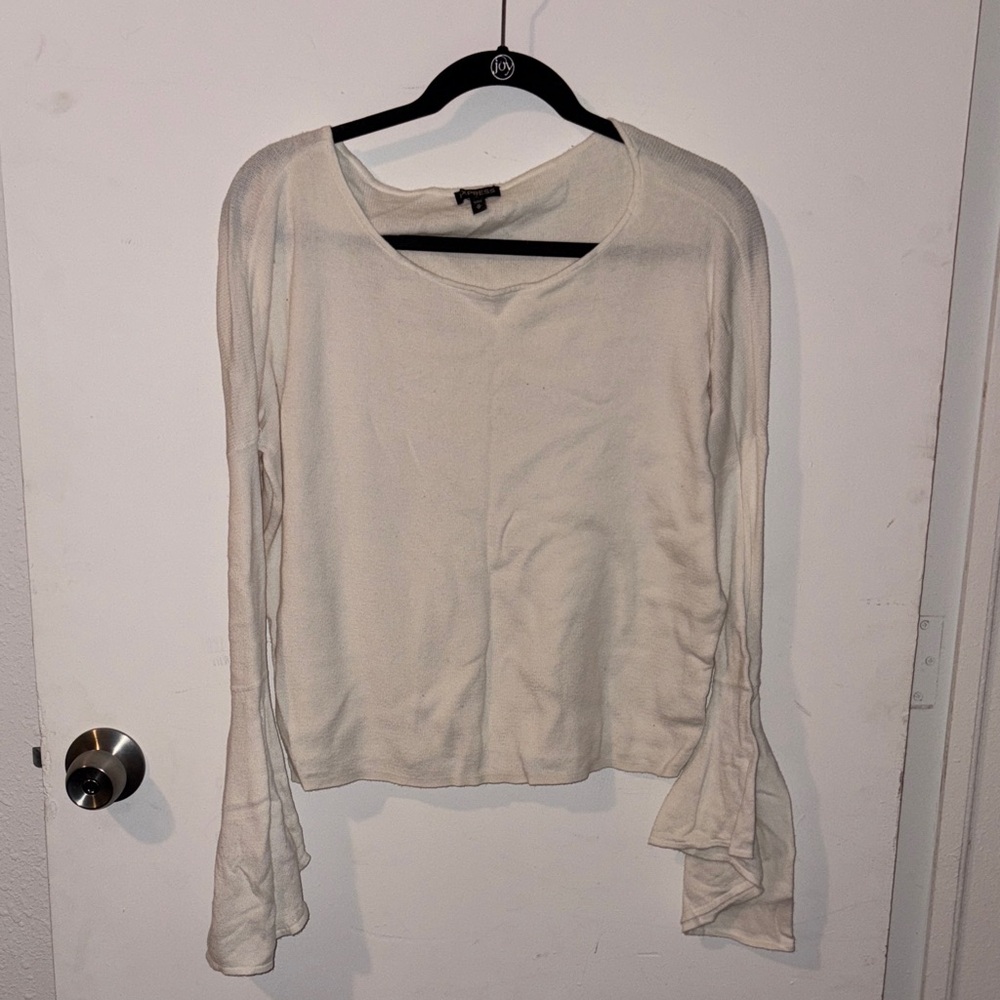 Express Cream Bell Sleeve Women's Top